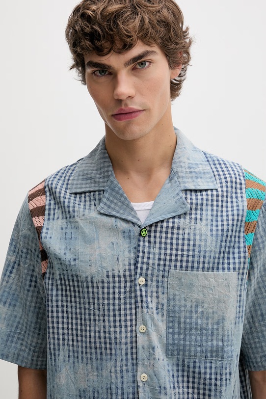 Barrow koszula bawełniana niebieski S6BWUASI055