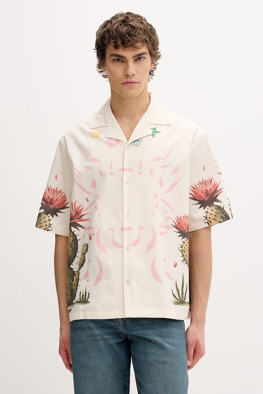 Barrow koszula bawełniana beżowy S6BWUASI068