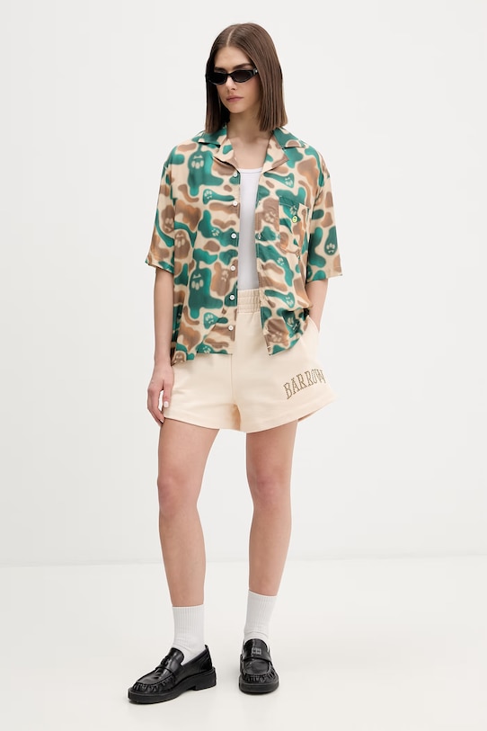 Odzież Barrow koszula z wiskozy S6BWUASI113 beżowy