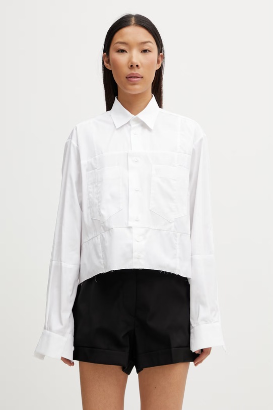 Vetements koszula bawełniana UE76SH029W biały SS26