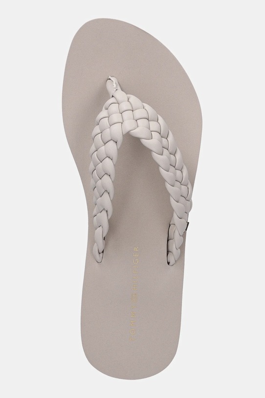 Tommy Hilfiger japonki TH WEDGE CORNROW BEACH SANDAL beżowy FW0FW09037