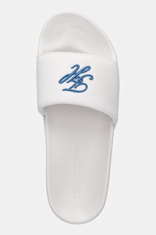 Tommy Hilfiger klapki damskie TH SCRIPT POOL SLIDE biały FW0FW09286