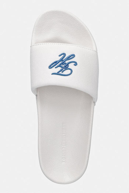 Tommy Hilfiger klapki damskie TH SCRIPT POOL SLIDE biały FW0FW09286