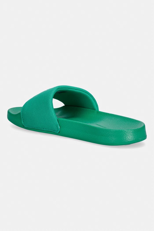 Obuwie Tommy Hilfiger klapki damskie TH SCRIPT POOL SLIDE FW0FW09286 zielony