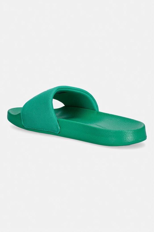 Obuwie Tommy Hilfiger klapki damskie TH SCRIPT POOL SLIDE FW0FW09286 zielony