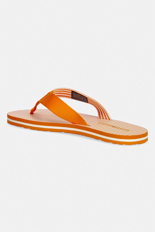 Obuwie Tommy Hilfiger japonki damskie TH ITHACA STRIPE SUMMER SANDAL FW0FW09192 pomarańczowy