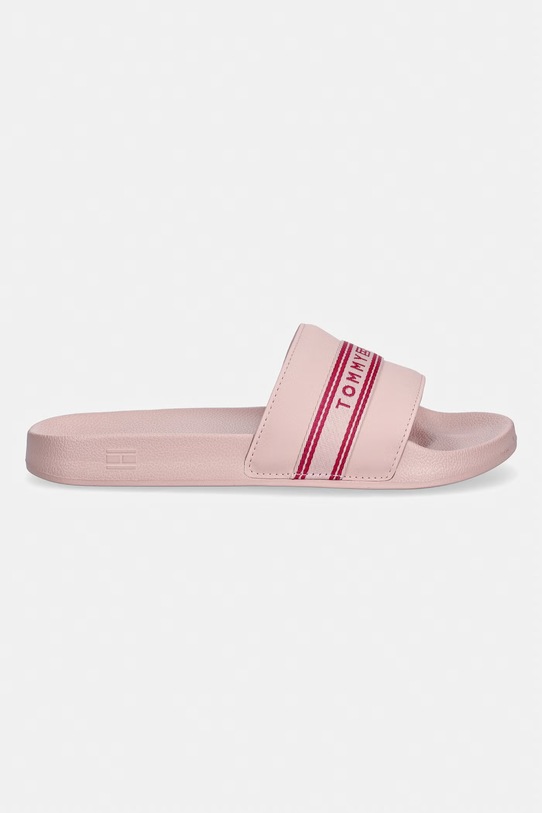 Tommy Hilfiger klapki basenowe damskie TH WEBBING POOL SLIDE FW0FW09359 różowy SS26