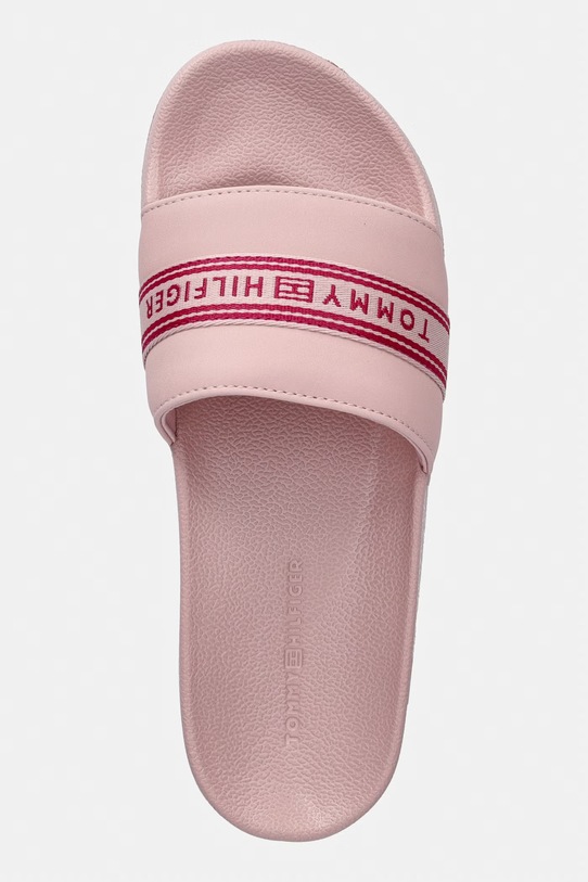 Tommy Hilfiger klapki basenowe damskie TH WEBBING POOL SLIDE różowy FW0FW09359
