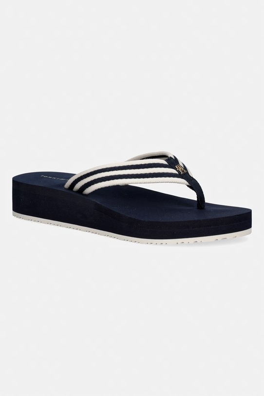 Tommy Hilfiger japonki damskie TH STRIPE SUMMER SANDAL granatowy FW0FW09196