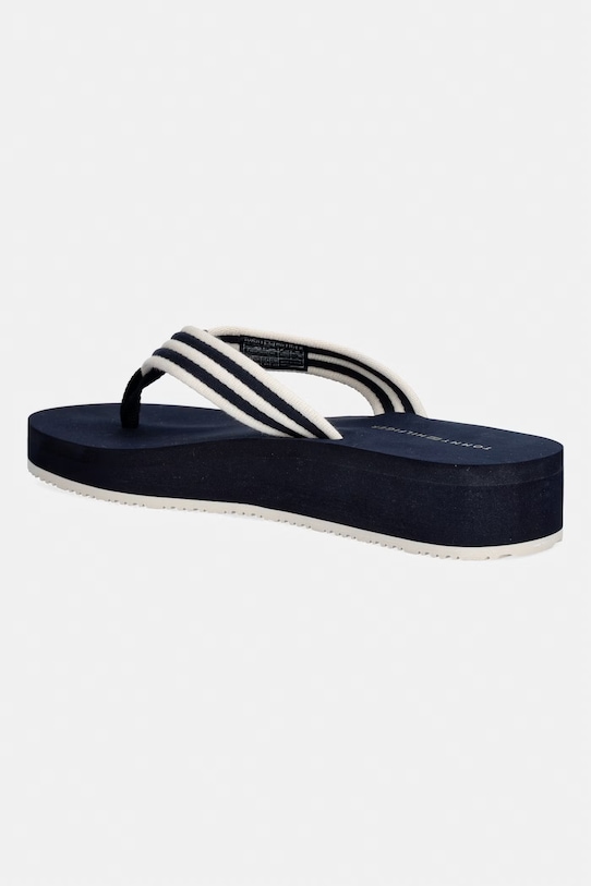 Obuwie Tommy Hilfiger japonki damskie TH STRIPE SUMMER SANDAL FW0FW09196 granatowy