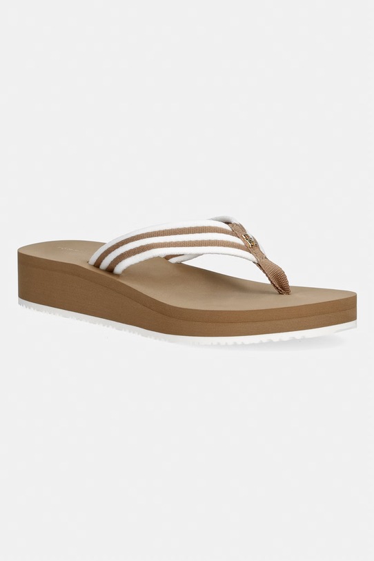 Tommy Hilfiger japonki damskie TH STRIPE SUMMER SANDAL beżowy FW0FW09196