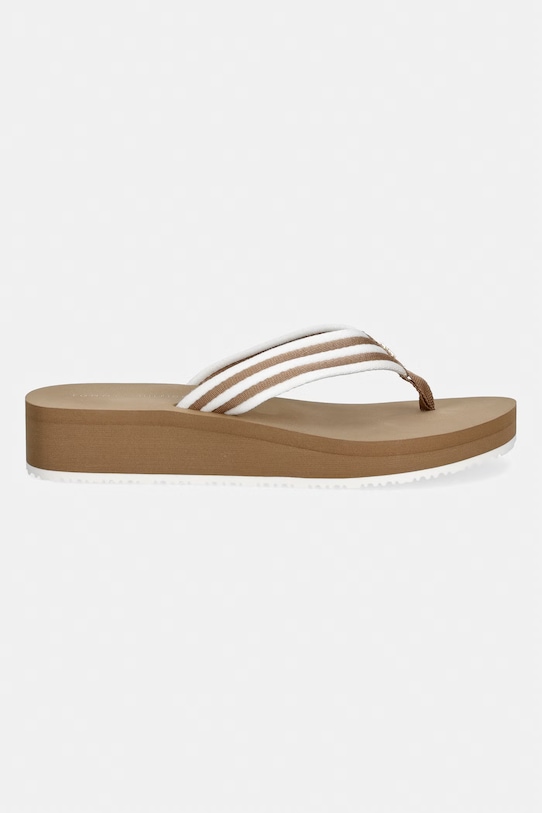 Tommy Hilfiger japonki damskie TH STRIPE SUMMER SANDAL FW0FW09196 beżowy SS26