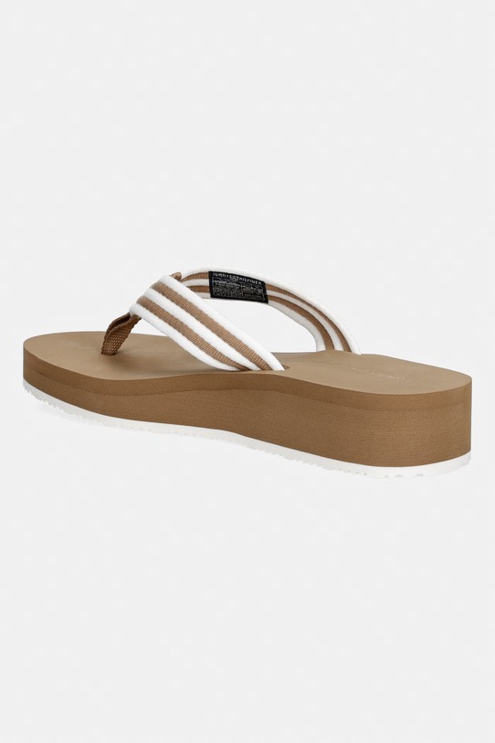 Obuwie Tommy Hilfiger japonki damskie TH STRIPE SUMMER SANDAL FW0FW09196 beżowy