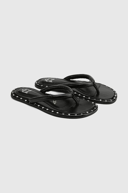 Naked Wolfe japonki skórzane Grenada Grenada.Black czarny SS26