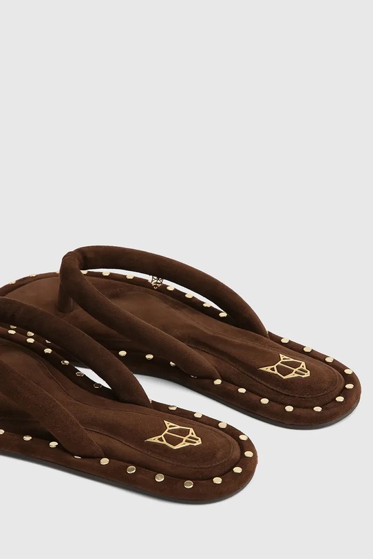 Obuwie Naked Wolfe japonki zamszowe Grenada Grenada.Brown brązowy