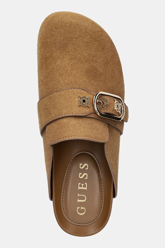 Guess klapki GALAVANTA brązowy FLPGAL.ESU06.BROWN