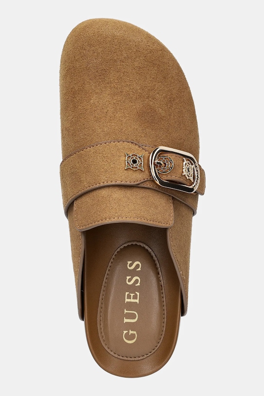 Guess klapki GALAVANTA brązowy FLPGAL.ESU06.BROWN