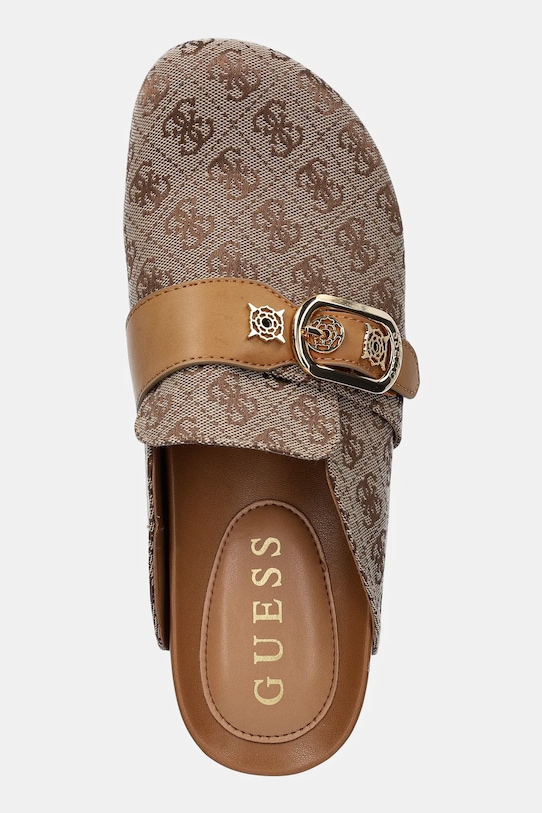 Guess klapki GALAVANTA brązowy FLPGAL.FAL06.BEIBR