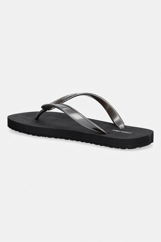Încălțăminte Calvin Klein șlapi pentru femei FLIP FLOP TPU METALLIC HW0HW02956 negru