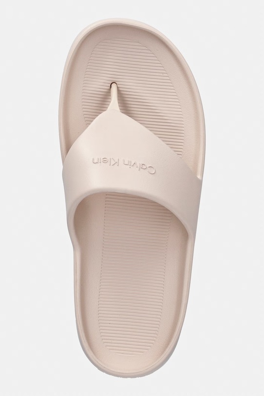 Calvin Klein șlapi pentru femei ONE PIECE EVA FLIP FLOP THONG bej HW0HW02957