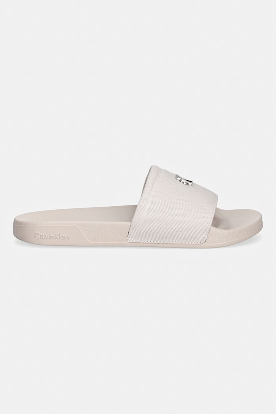 Calvin Klein klapki damskie ESS SLIDE CANVAS HDW HW0HW02960 beżowy SS26