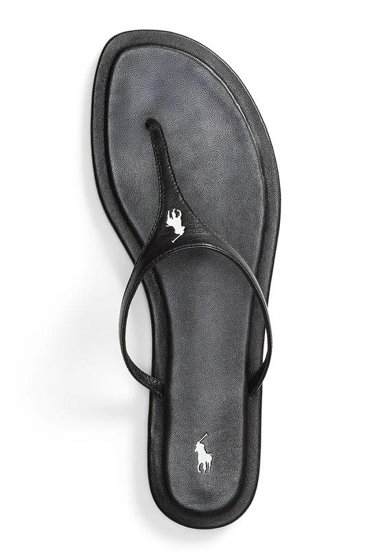 Δερμάτινες σαγιονάρες Polo Ralph Lauren Ply Thng Snd μαύρο 818P01594001.001