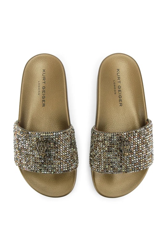 Kurt Geiger London klapki Meena Eagle 7400260999 złoty SS26