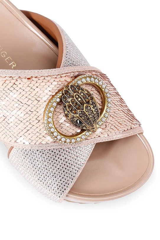 Încălțăminte Kurt Geiger London papuci Chelsea Cross Strap 3973153609 bej