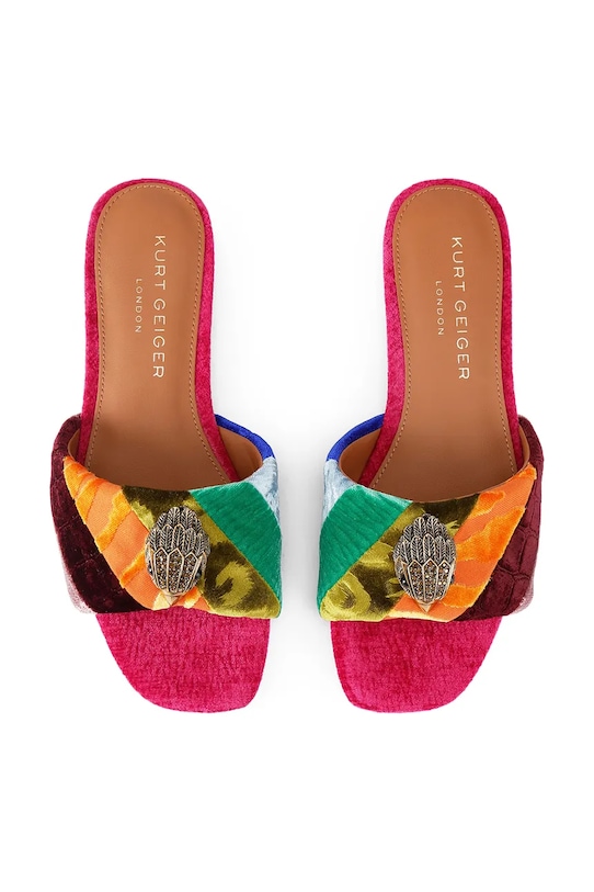 Kožené šľapky Kurt Geiger London Kensington Flat Sandal 8496169789 ružová SS26