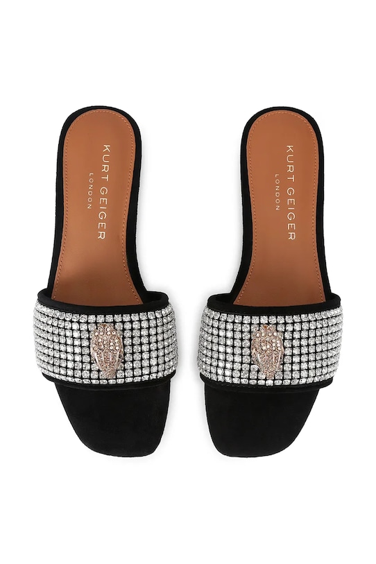 Шкіряні шльопанці Kurt Geiger London Kensington C Flat Sandal 5382209209 срібний SS26