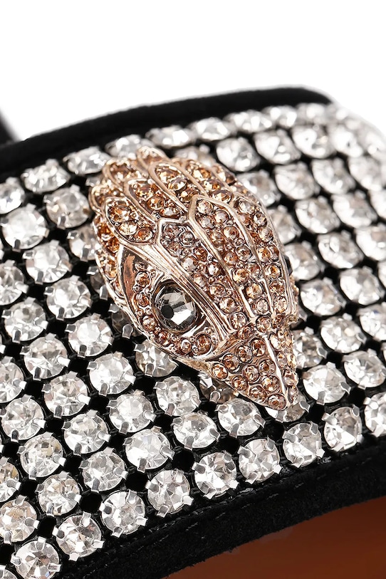 Шкіряні шльопанці Kurt Geiger London Kensington C Flat Sandal срібний 5382209209