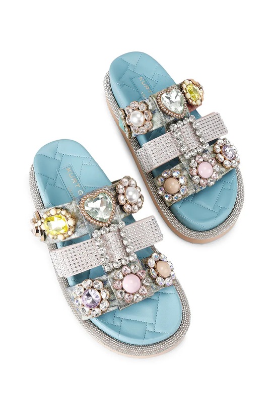 Kurt Geiger London klapki Ornate Orson 5392199609 srebrny SS26