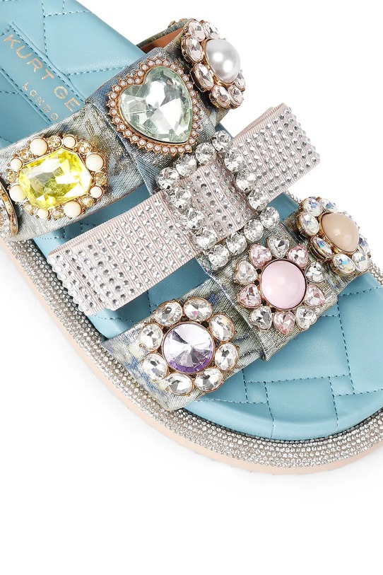 Obuwie Kurt Geiger London klapki Ornate Orson 5392199609 srebrny