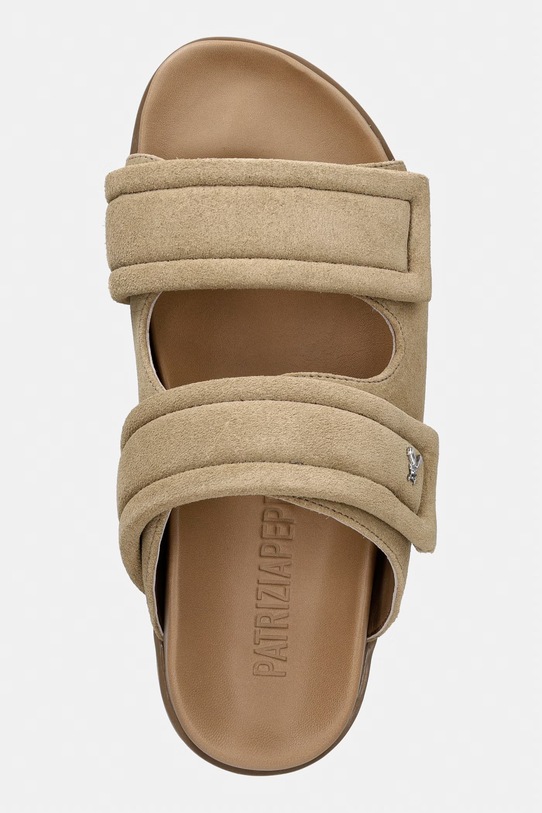 Patrizia Pepe klapki zamszowe beżowy 8X0001.L152.B880