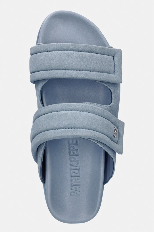 Patrizia Pepe klapki zamszowe niebieski 8X0001.L152.CB11