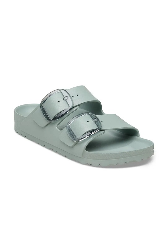 Birkenstock klapki skórzane Arizona EVA Big Buckle 1031301 zielony SS26