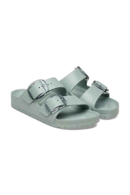 Obuwie Birkenstock klapki skórzane Arizona EVA Big Buckle 1031301 zielony