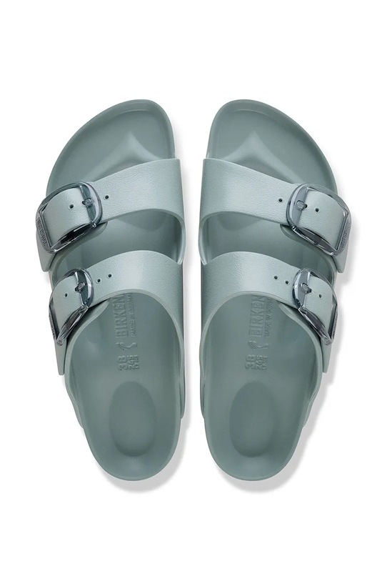 Birkenstock klapki skórzane Arizona EVA Big Buckle zielony 1031301