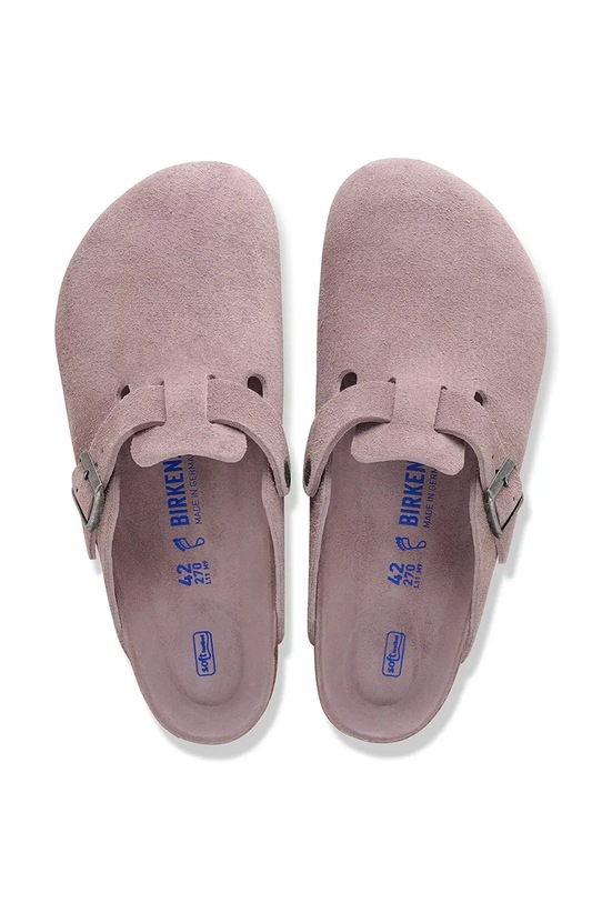Birkenstock klapki zamszowe Boston fioletowy 1031577