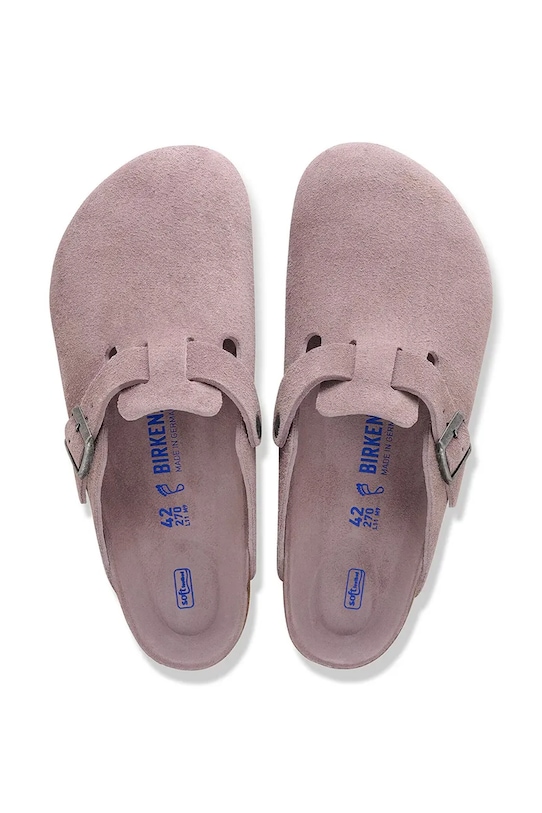 Birkenstock papucs velúrból Boston lila 1031577