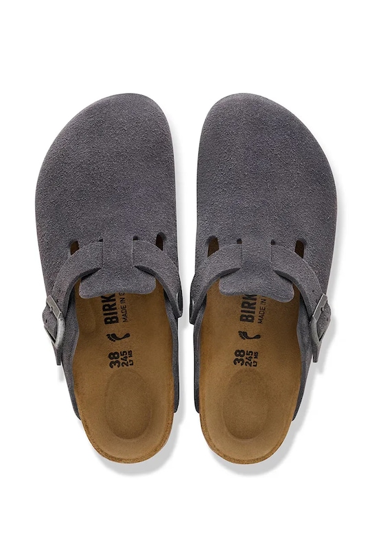 Birkenstock papucs velúrból Boston szürke 1031678.N