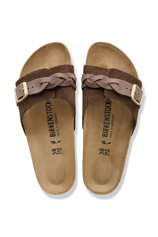 Semišové šľapky Birkenstock Oita 1031734 hnedá