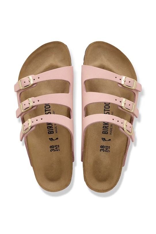 Birkenstock papuci din nubuc Florida roz 1031813.N