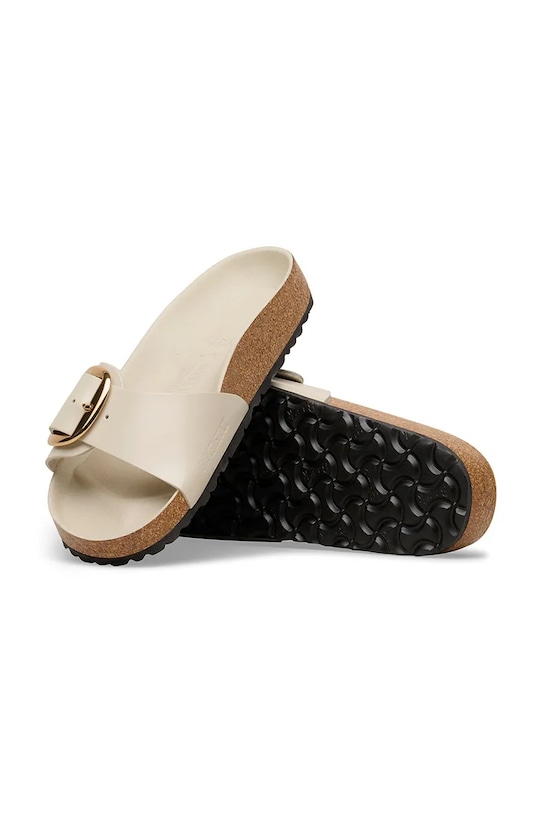 Kožené šľapky Birkenstock Madrid Big Buckle béžová 1031823