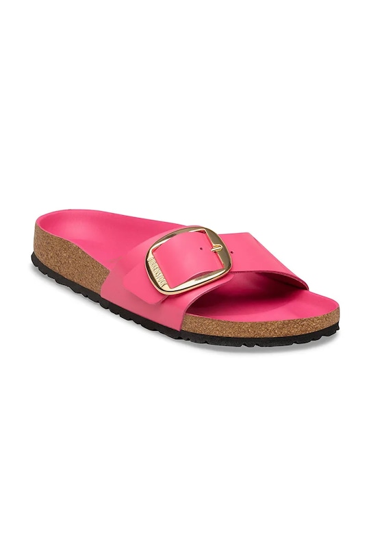 Birkenstock klapki skórzane Madrid Big Buckle 1031844 różowy SS26