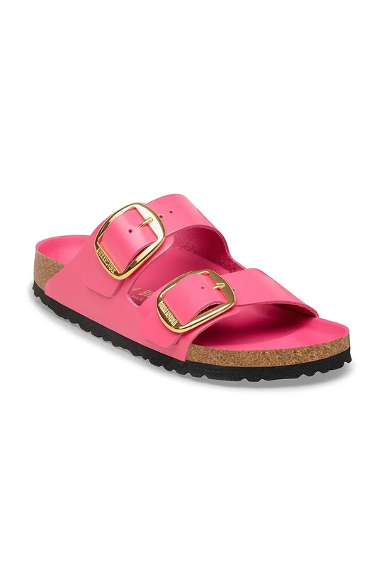 Birkenstock klapki skórzane Arizona Big Buckle 1031856.N różowy SS26