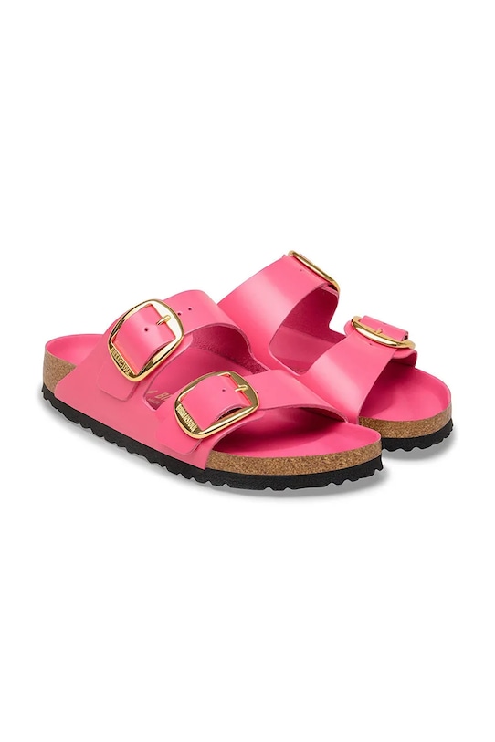 Obuwie Birkenstock klapki skórzane Arizona Big Buckle 1031856.N różowy