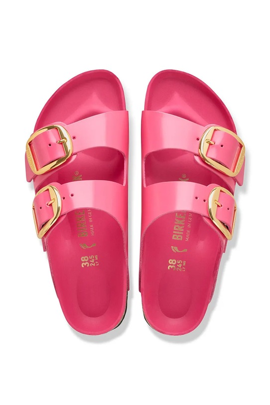 Birkenstock klapki skórzane Arizona Big Buckle 1031856.N różowy