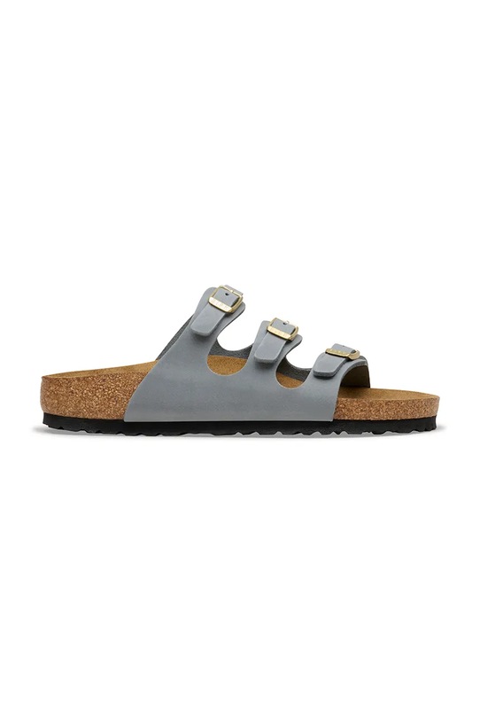 Birkenstock klapki zamszowe Florida płaski szary 1031891