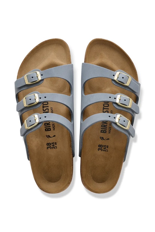 Obuwie Birkenstock klapki zamszowe Florida 1031891 szary
